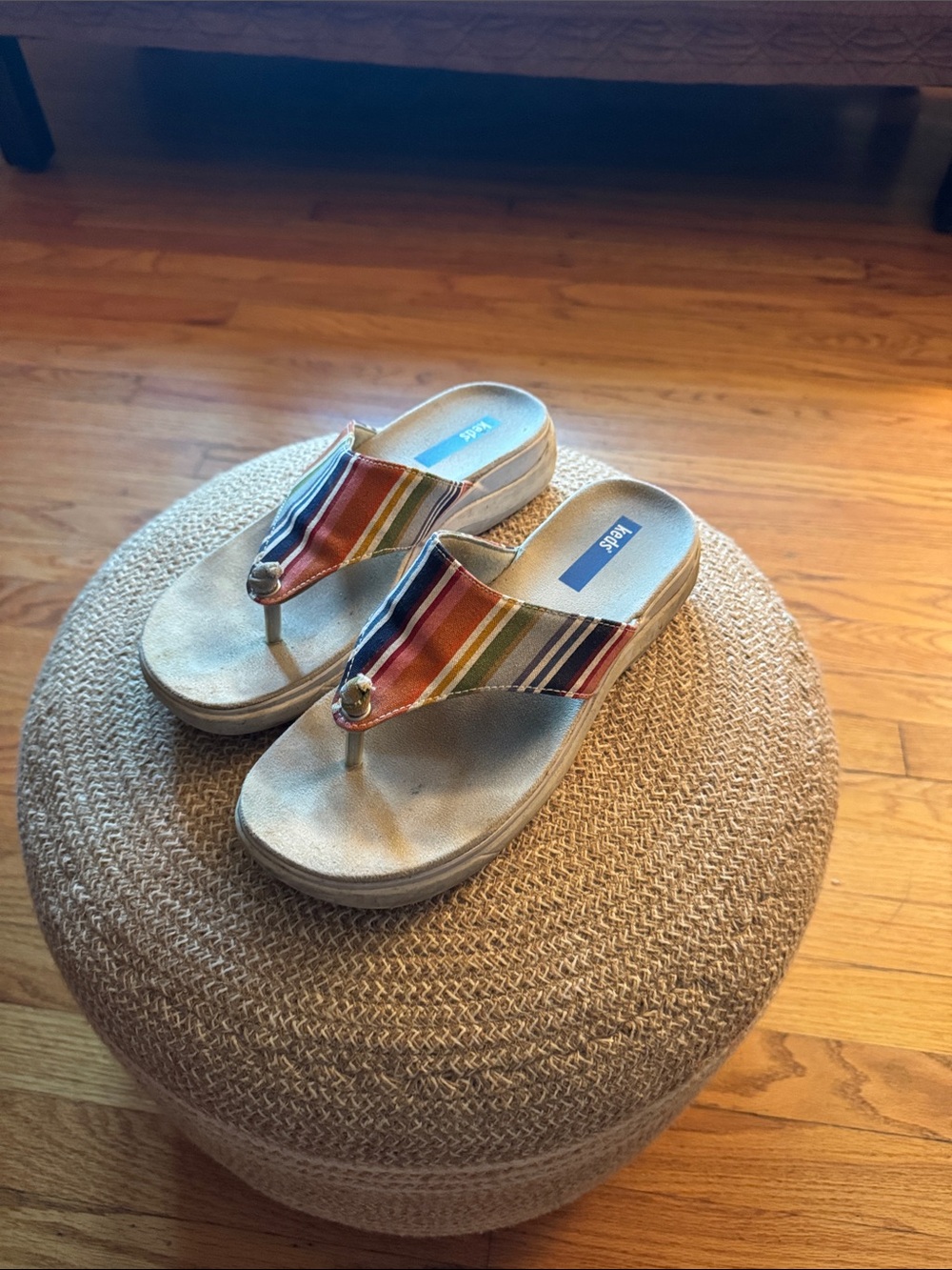 Keds Multicolor Stripe Platform Thong Sandals